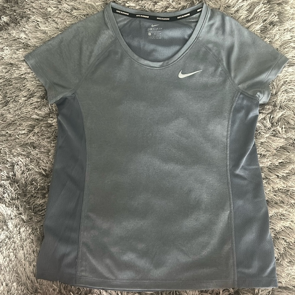 Nike Running Dri-Fit T-Shirt, Gray, Medium